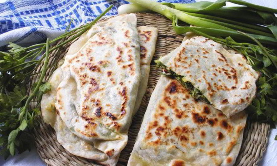 Рецепт кутабов с зеленью и сыром