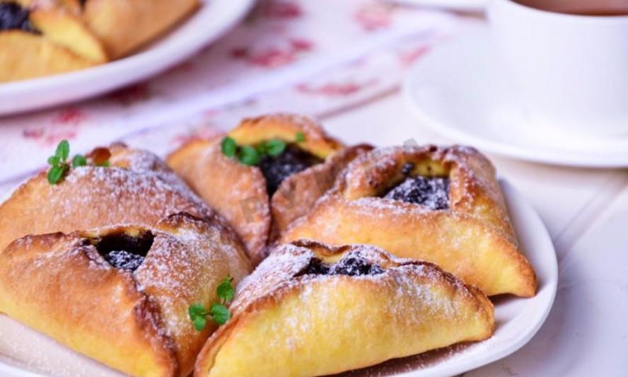 Рецепт открытых пирожков треугольники с маком