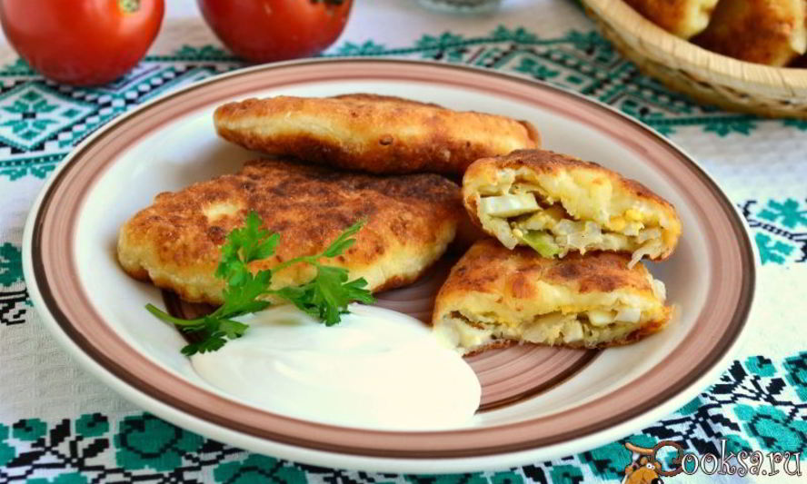 Рецепт пирожков из творожного теста с капустой и яйцом