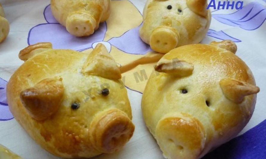 Рецепт пирожков с фаршем в духовке румяные хрюшки