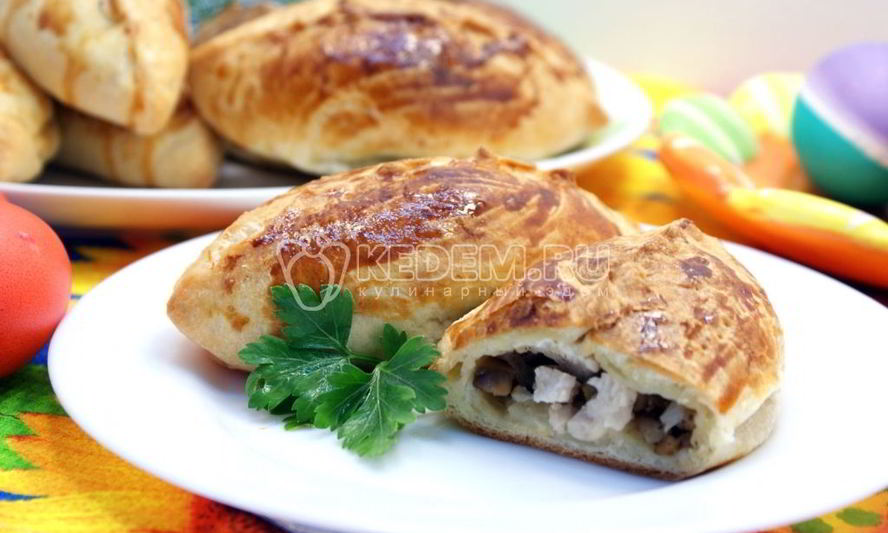 Рецепт пирожков с курицей и грибами