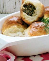 Пирожки с печеночным паштетом и картофелем