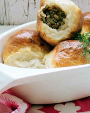 Пирожки с печеночным паштетом и картофелем