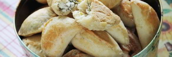 пирожки с творогом и зеленью