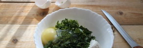 пирожки с творогом и зеленью