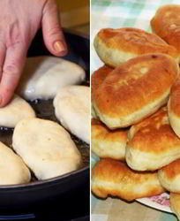 Пирожки с ягодами на сковороде