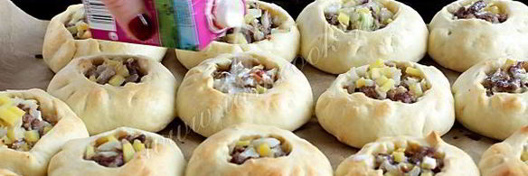 татарские пирожки с мясом и картофелем