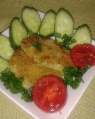 Жареные пирожки из савойской капусты с яйцом и опятами