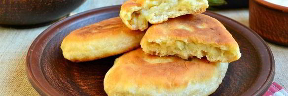 жареные пирожки с картофелем и баклажанами