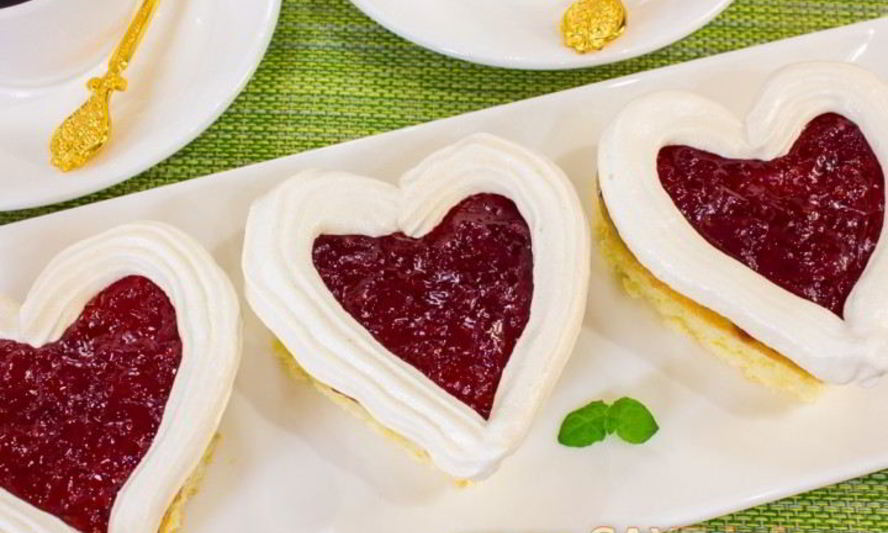 Рецепт пирожного валентинки