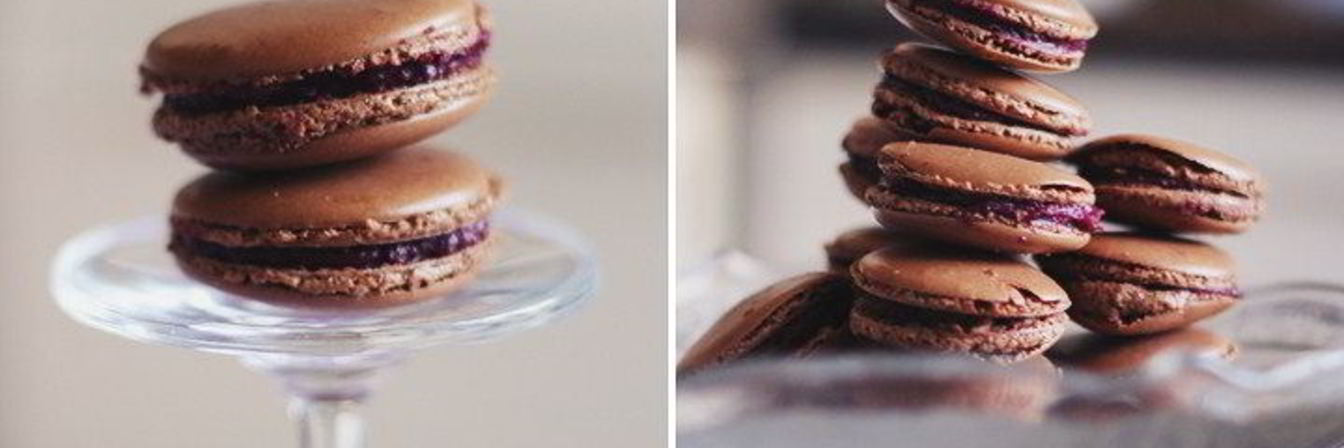 Пирожные макароны с шоколадом