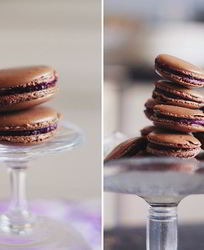 Пирожные макароны с шоколадом