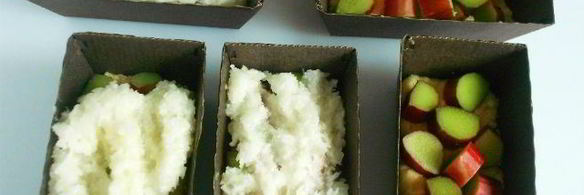 пирожные с ревенем и кокосом