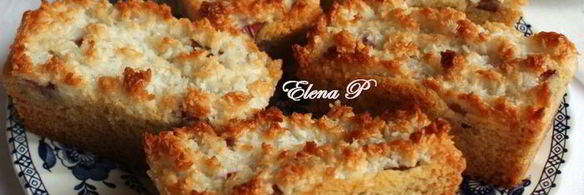 пирожные с ревенем и кокосом