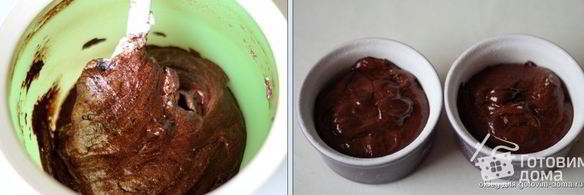 шоколадное горячее пирожное с жидкой начинкой