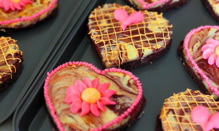 Рецепт шоколадных валентинок брауни