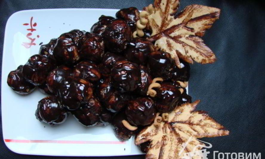 Рецепт торта-пирожного гроздь винограда