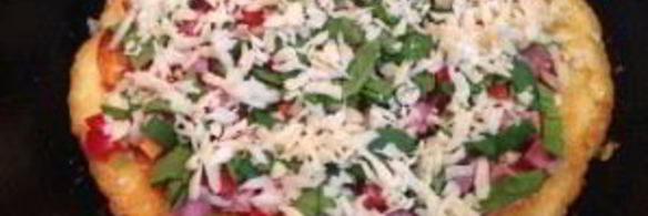 картофельная пицца на сковороде