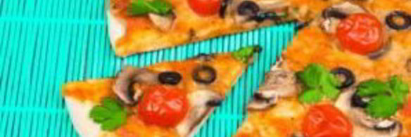 легкая пицца с хрустящей корочкой