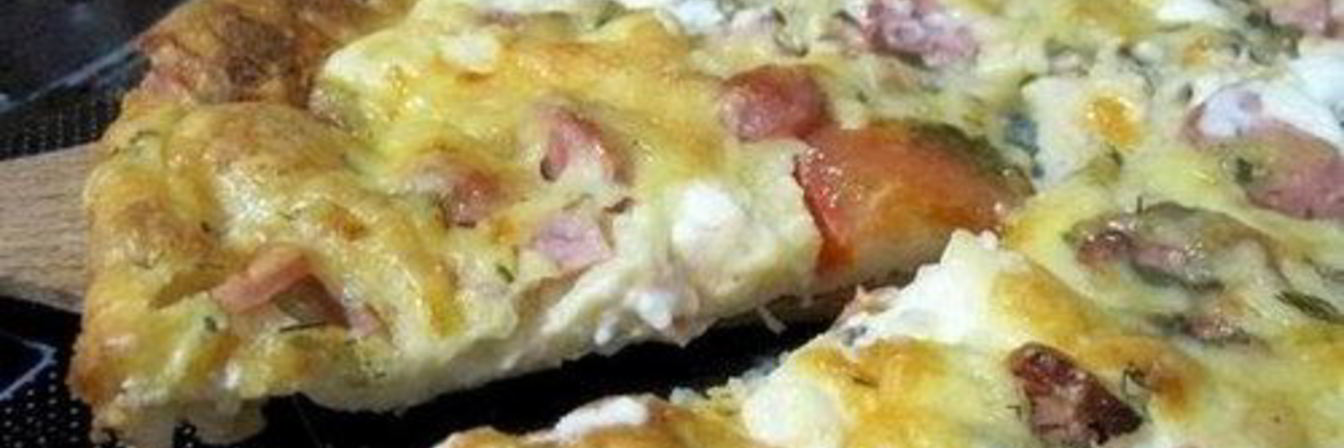 Очень быстрая пицца с салями