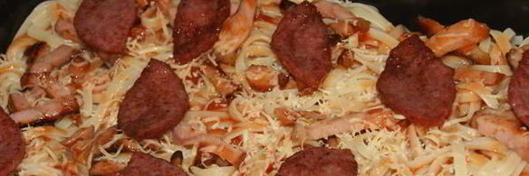 паста-пицца в духовке аппетитная