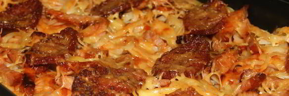 паста-пицца в духовке аппетитная