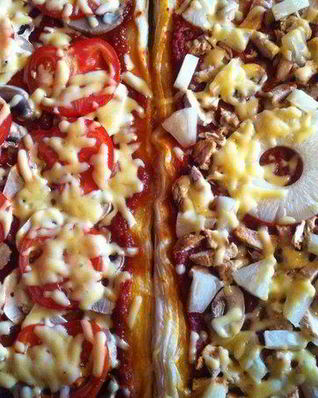 Пицца из слоеного теста