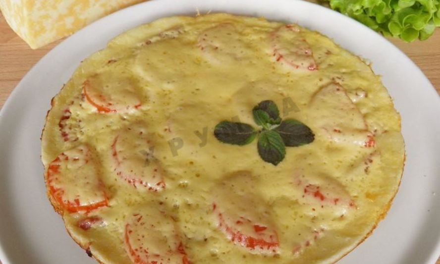 Рецепт пиццы на сковороде за 5 минут с сыром и колбасой