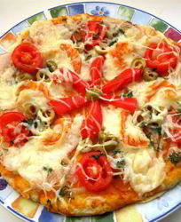 Пицца на творожном тесте