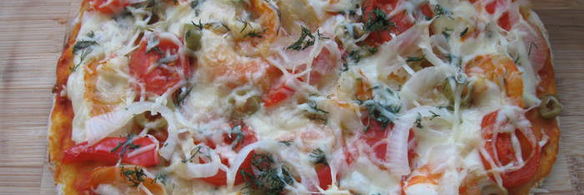 пицца на творожном тесте