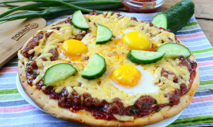 Рецепт пиццы на завтрак восторг