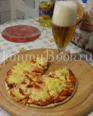 Пицца с креветками