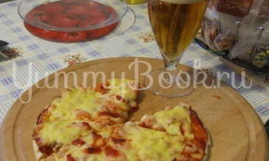 Рецепт пиццы с креветками