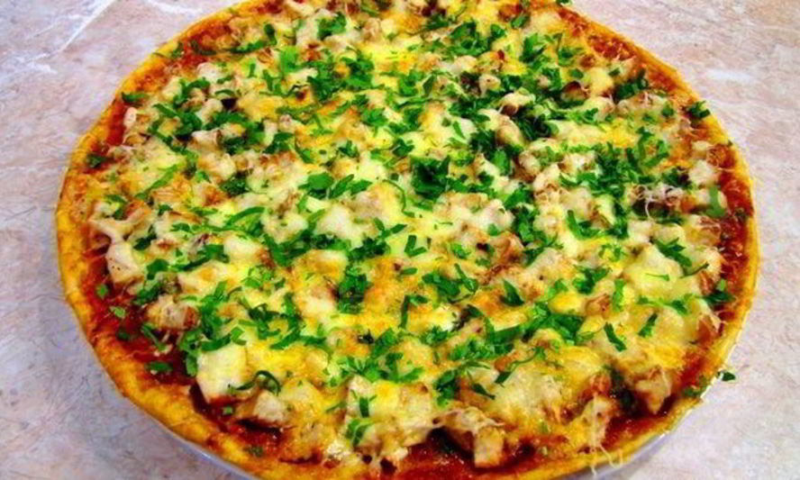 Рецепт пиццы с курицей