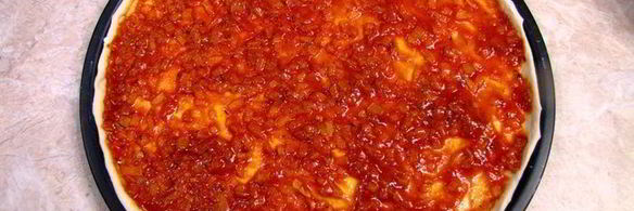 пицца с курицей