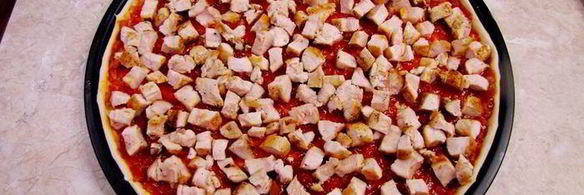 пицца с курицей