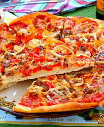 Пицца с мясным фаршем