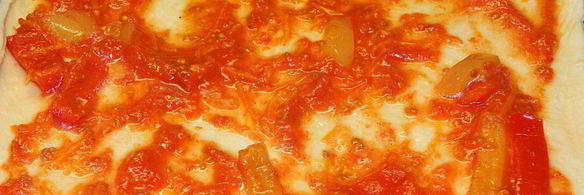 пицца с овощами