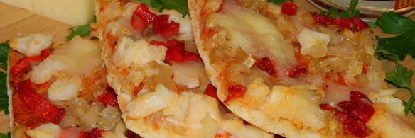 пицца с овощами