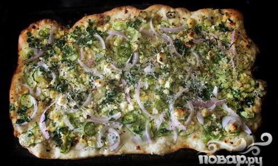 Рецепт пиццы с цуккини и кукурузой