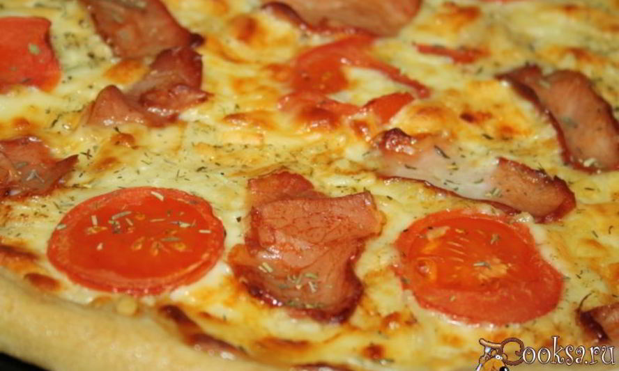 Рецепт пиццы с вяленым свиным окороком