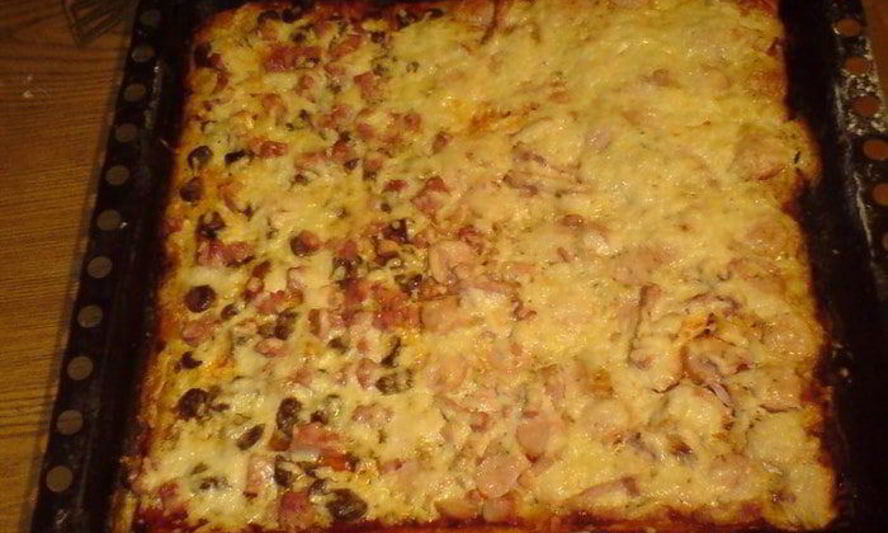 Рецепт пиццы сердечно-колбасная