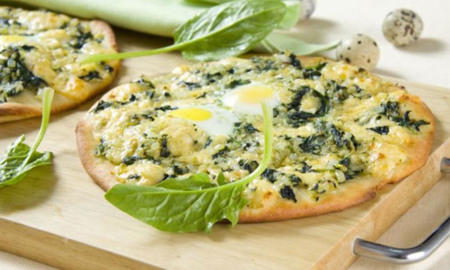 Рецепт пиццы со шпинатом