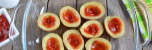 пицца в картофельных лодочках