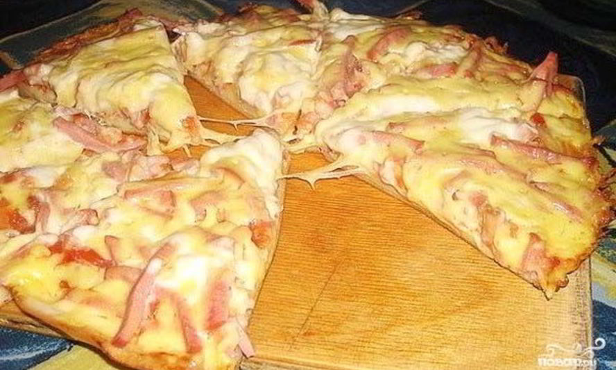 Рецепт пиццы за 10 минут