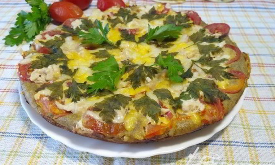 Рецепт пп-пиццы на сковороде