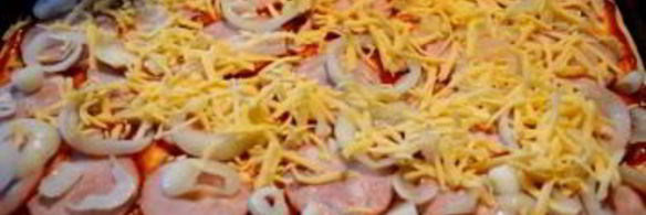 пышная домашняя пицца