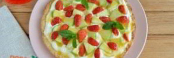 яблочная пицца с карамелью