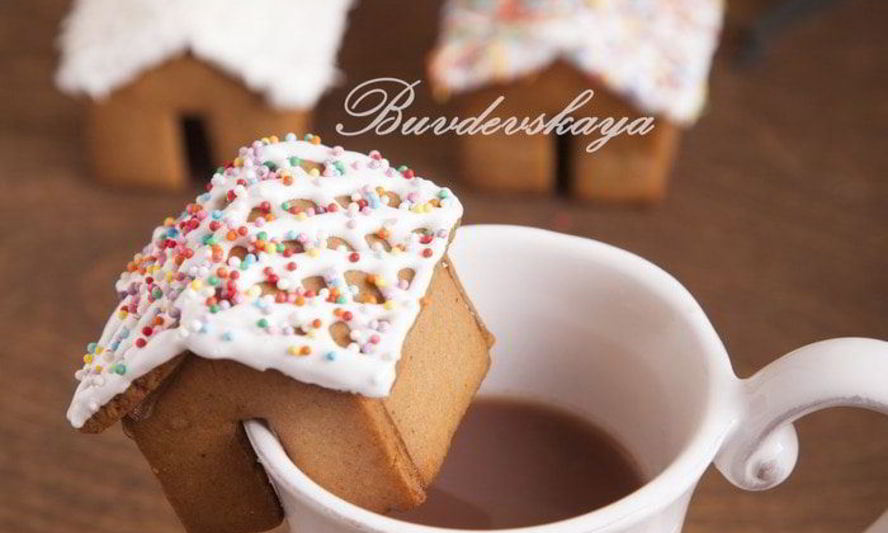 Рецепт пряничного домика на кружку