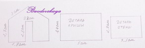 пряничный домик на кружку